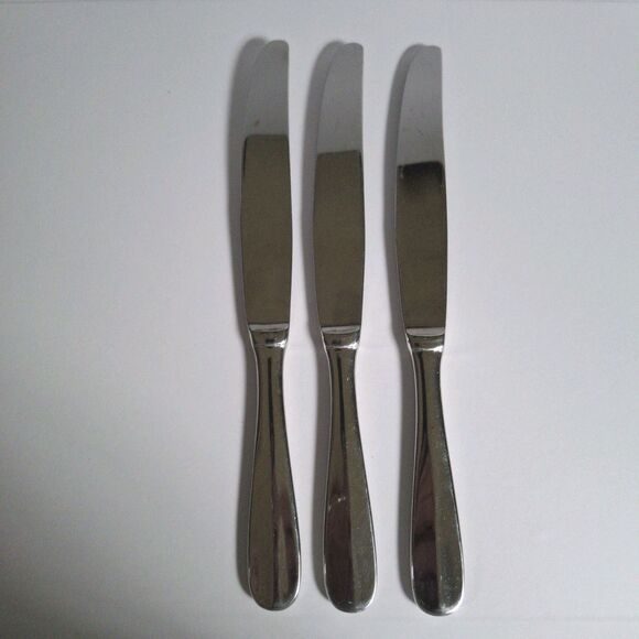 Oneida Mooncrest Set of 3 Dinner Knives Stainless Steel Flatware 9.5" - Picture 2 of 6